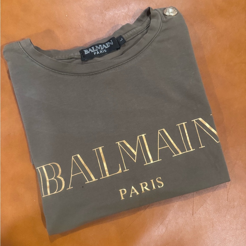 Balmain Paris Tee with Gold Accents (unisex)